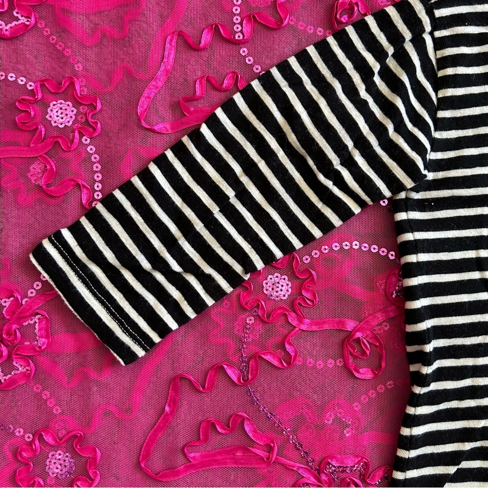 crewcuts black and white striped cheer long sleeve tshirt - Picture 4 of 9